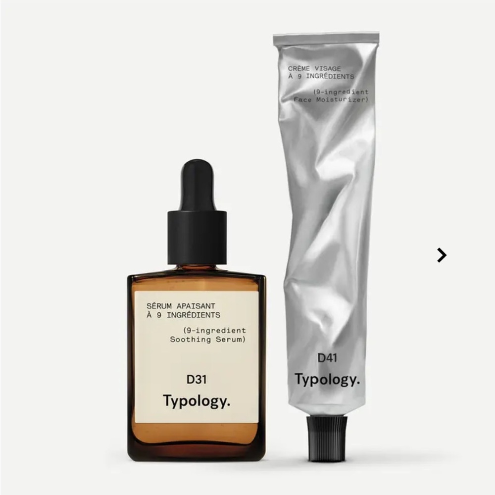 🇫🇷Typology 9 ingredient Moisturizer & Serum Set + Tote